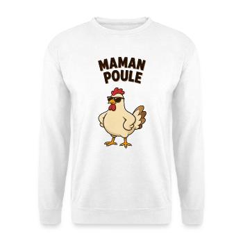 Maman poule  - Sweat-shirt Unisexe - blanc - Devant
