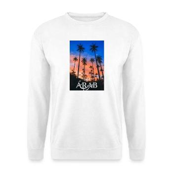 Soirée palmier au coucher du soleil - Sweat-shirt Unisexe - blanc - Devant