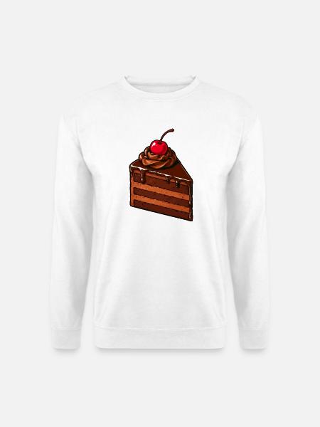 Schokoladenkuchen mit Kirsche - Unisex Pullover - Weiß
