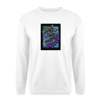 Metaphysik des Aals - Werdet ungreifbar - Unisex Pullover - Weiß - Vorne - Alina (178cm) & Michal (187cm)
