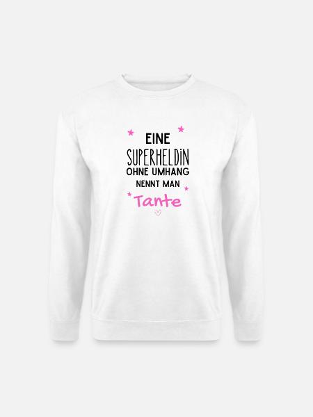 Tante Superheldin - Unisex Pullover - Weiß
