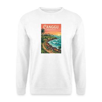 Entdecken Sie die tropische Küste, Bali und Canggu, Indonesien, - Unisex Pullover - Weiß - Vorne - Alina (178cm) & Michal (187cm)