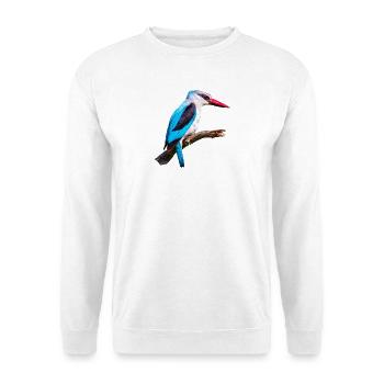 Woodland_Kingfisher - Unisex Pullover - Weiß - Vorne - Alina (178cm) & Michal (187cm)
