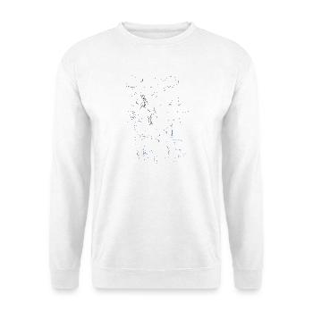 Lustige Skizze mit Möwe von Jörg Langhans - Unisex Pullover - Weiß - Vorne - Alina (178cm) & Michal (187cm)