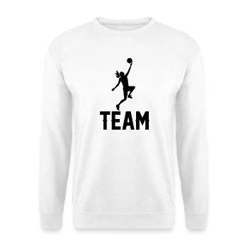 Frauen Basketball - Unisex Pullover - Weiß - Vorne - Alina (178cm) & Michal (187cm)