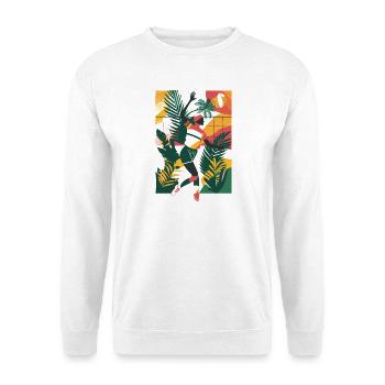 Volleyball Mädchen Cartoon - Unisex Pullover - Weiß - Vorne - Alina (178cm) & Michal (187cm)