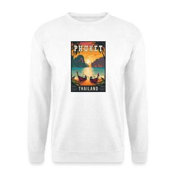Erleben Sie das tropische Paradies in Phuket – Thailand - Unisex Pullover - Weiß - Vorne - Alina (178cm) & Michal (187cm)