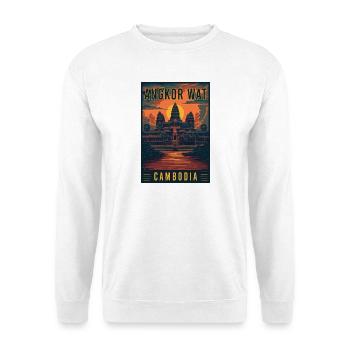 Entdecken Sie die Mystik von Angkor Wat in Kambodscha - Unisex Pullover - Weiß - Vorne - Alina (178cm) & Michal (187cm)