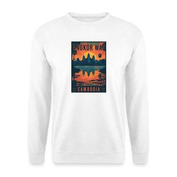 Erleben Sie die Mystik von Angkor Wat in Kambodscha - Unisex Pullover - Weiß - Vorne - Alina (178cm) & Michal (187cm)
