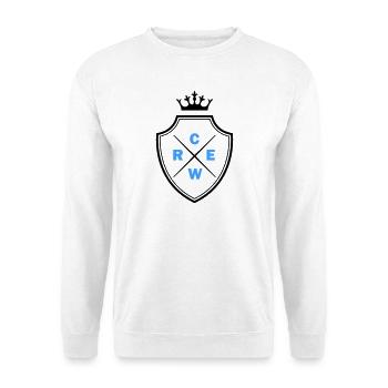 crew - Unisex Pullover - Weiß - Vorne - Alina (178cm) & Michal (187cm)