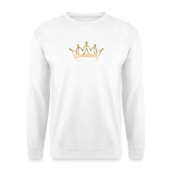 Couronne, élégante, dorée, personnalisable - Sweat-shirt Unisexe - blanc - Devant