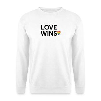 Love Wins Rainbow Heart Design - Unisex Sweatshirt - white - Front