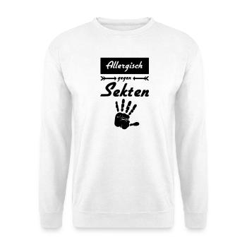 Allergisch gegen Sekten Geschenk - Unisex Pullover - Weiß - Vorne