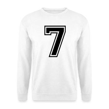 7 - Unisex Pullover - Weiß - Vorne