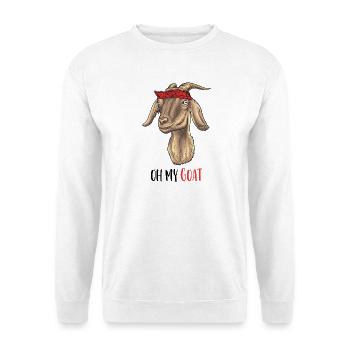 Oh my Goat - Oh my God - Unisex Sweatshirt - white - Front