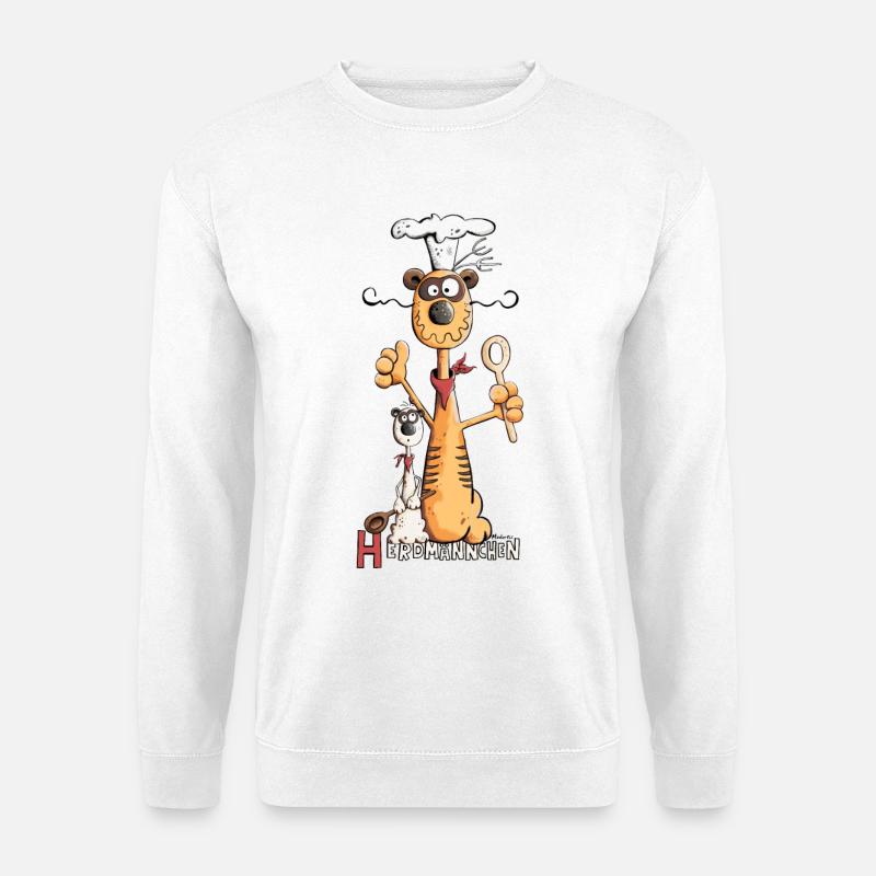 Lustiges Herdmännchen I Erdmännchen Koch Geschenk - Unisex Pullover - Weiß