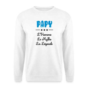 Papy Papi Grand Père Grand-Père Famille Noël - Unisex Sweatshirt - white - Front