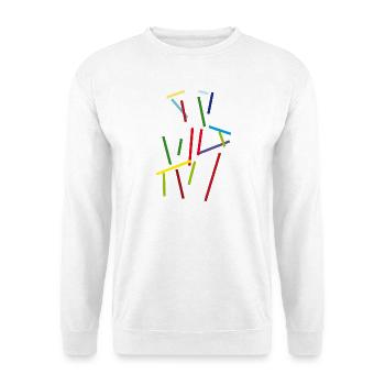 Colors Strokes - Lines Game - Unisex Sweatshirt - white - Front