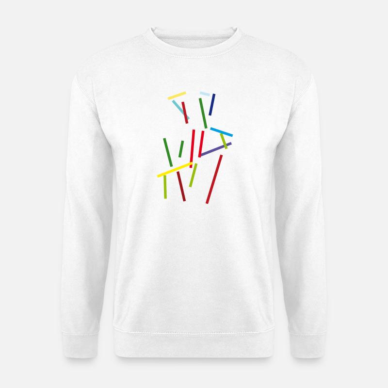 Farben Striche - Linien Spiel - Unisex Pullover - Weiß