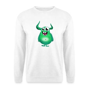 Monster gruen - Unisex Pullover - Weiß - Vorne
