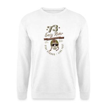 73 Skull Rétro - Sweat-shirt Unisexe - blanc - Devant