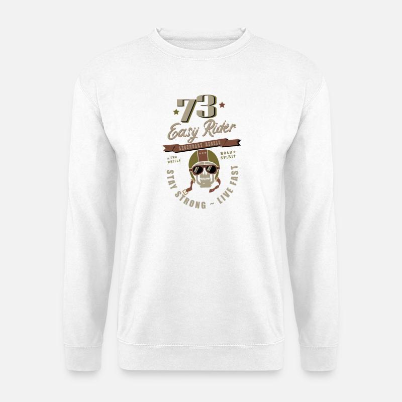73 Skull Retro - Unisex Sweatshirt - white