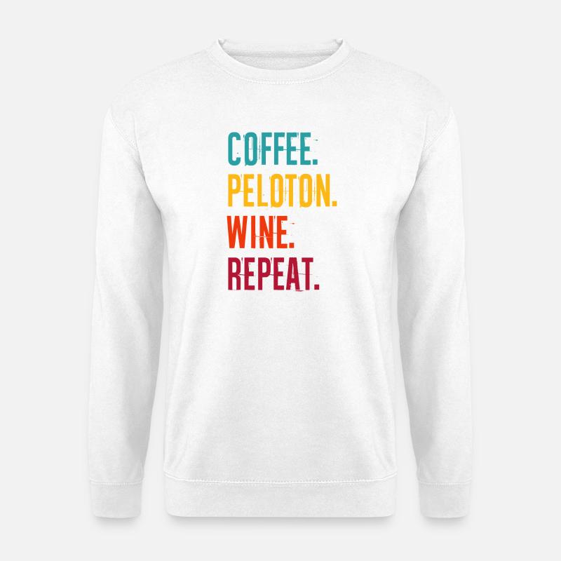 Coffee Cycle Wine Repeat - Unisex Sweatshirt - white