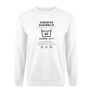 Lustiges Geschenk 50. Geburtstag – Jahrgang 1976 - Unisex Pullover - Weiß - Vorne