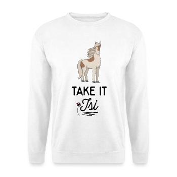 Des phrases drôles pour les cavaliers - Sweat-shirt Unisexe - blanc - Devant