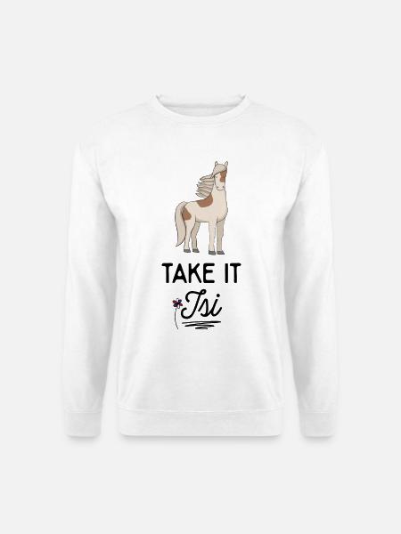 Lustige Sprüche für Reiter - Unisex Pullover - Weiß