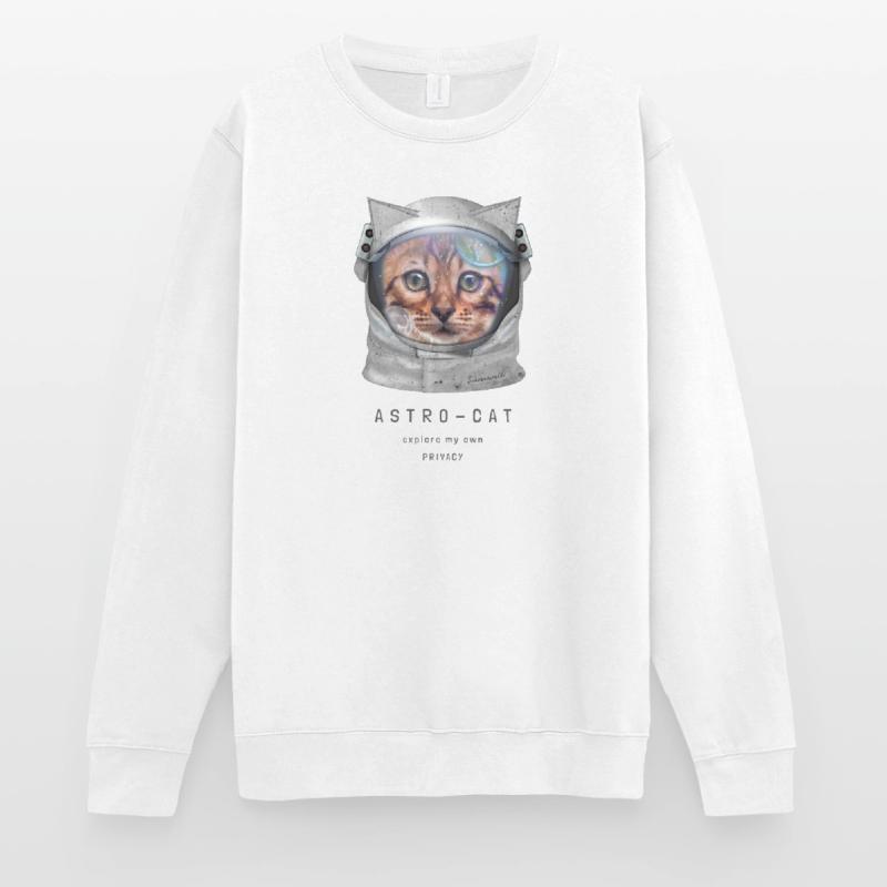 Astro chat Chat de l’espace Chat astronaute Chat dans l’espace Sweat-shirt Unisexe