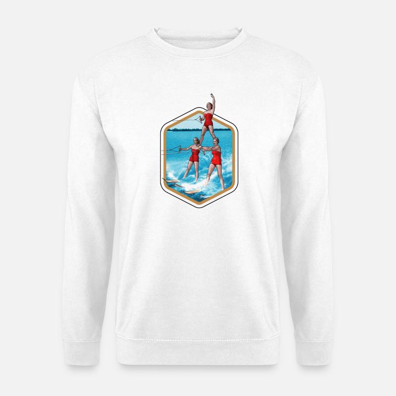 Water skiing and acrobatics - Unisex Sweatshirt - white