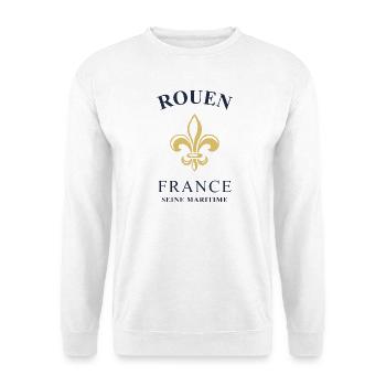 ROUEN France Frankreich - Unisex Pullover - Weiß - Vorne