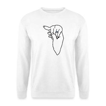Verlobungs-Ehering-Hand - Unisex Pullover - Weiß - Vorne