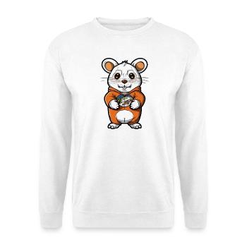 Mignon Souris Derson Hoodie Design - Sweat-shirt Unisexe - blanc - Devant