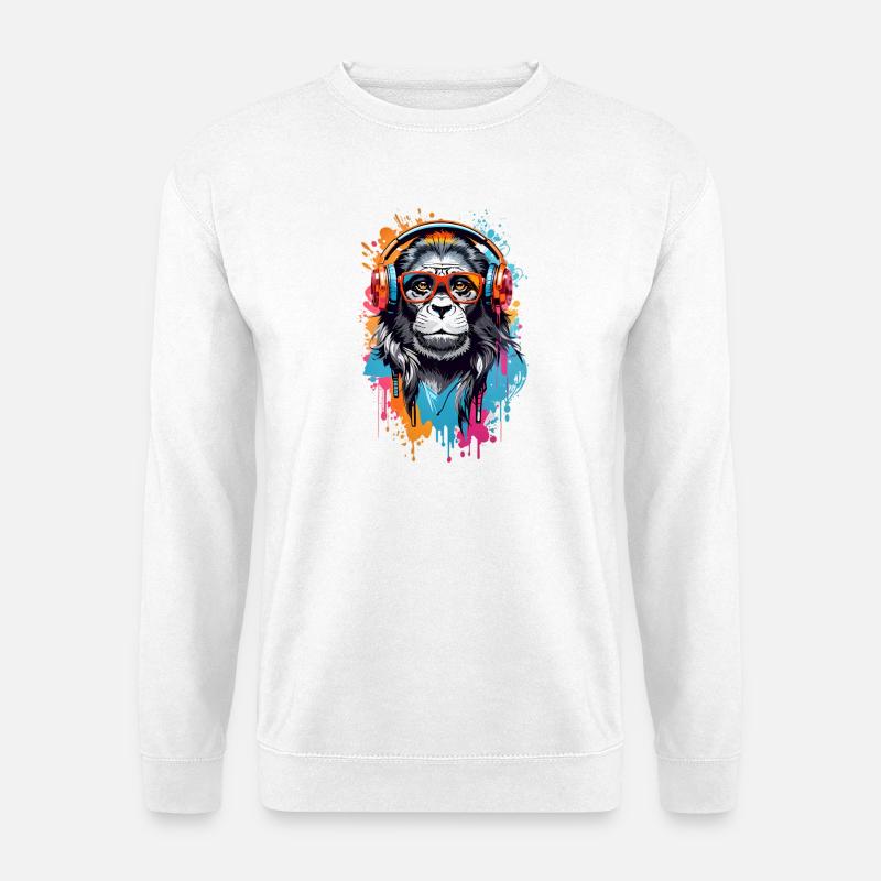 Cool monkey - Unisex Sweatshirt - white
