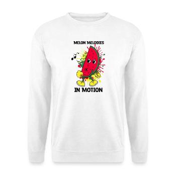 Pfeifende Melone - Unisex Pullover - Weiß - Vorne