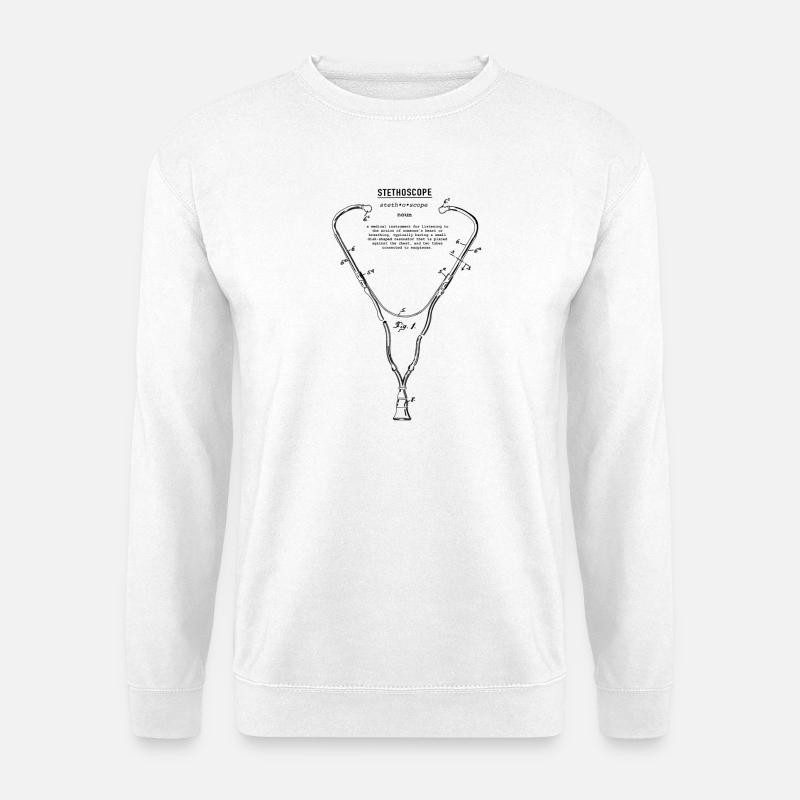Stethoscope with definition - Unisex Sweatshirt - white