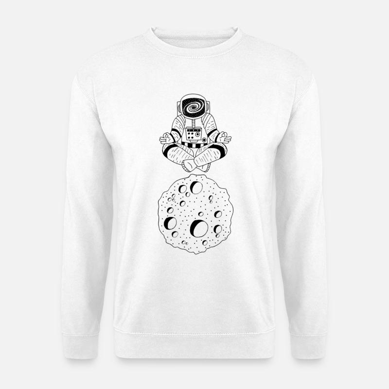 Astronaut und Yoga - Unisex Pullover - Weiß
