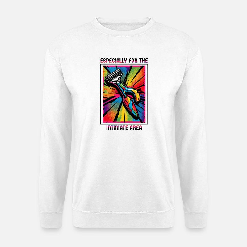 Dildo Rasierer - Unisex Pullover - Weiß