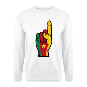 Kamerun Flagge Nummer 1 - Unisex Pullover - Weiß - Vorne