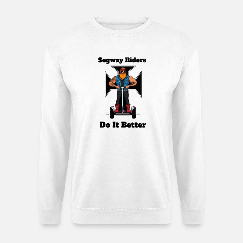 Motociclista Segway - Sudadera unisex - blanco