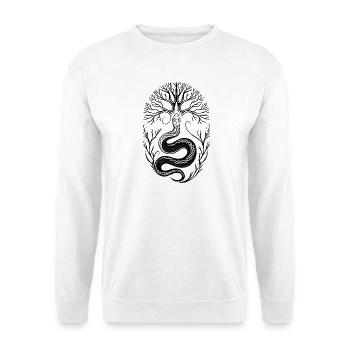 Serpent avec arbre en hiver - Sweat-shirt Unisexe - blanc - Devant