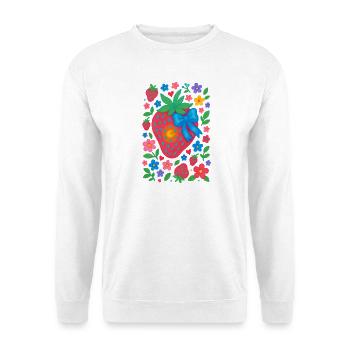 Strawberry Vibe - Unisex Pullover - Weiß - Vorne
