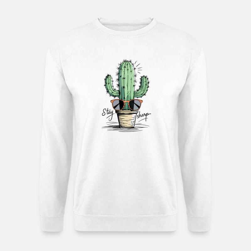 Conception de lunettes de soleil Cactus - Sweat-shirt Unisexe - blanc