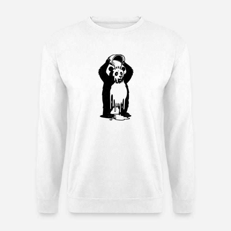 Panda im Farbtopf - Unisex Pullover - Weiß