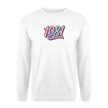 1981 – Édition Pastel Rétro - Sweat-shirt Unisexe - blanc - Devant