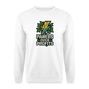 Panels Over Profits - Unisex Sweatshirt - white - Front