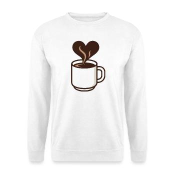Heart-shaped coffee dream - Unisex Sweatshirt - white - Front