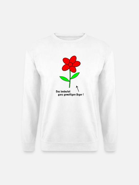 Flower Anger - Unisex Sweatshirt - white